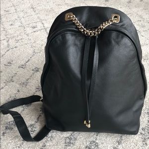 FURLA Spy Black Leather Backpack
